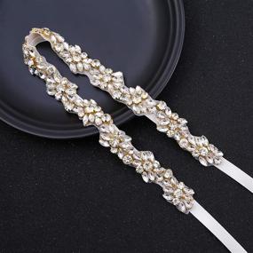 img 2 attached to 🌟 Sparkling Perfection: WEZTEZ Crystal Handmade Rhinestones Silver Organza Women's Belt Accessories