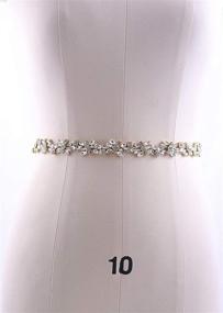 img 1 attached to 🌟 Sparkling Perfection: WEZTEZ Crystal Handmade Rhinestones Silver Organza Women's Belt Accessories