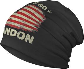 img 3 attached to 🧢 Uiomy America Flag Beanie Hat: Winter Warm Skull Cap for Running, Walking, Camping, Skiing - Men and Women