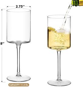 img 1 attached to 🍷 Chouggo Wine Glasses Set of 6 - Hand Blown Crystal Glassware for Red or White Wine 11.4Oz – Gifts for Women, Men & Special Occasions