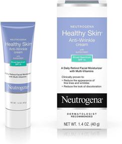 img 4 attached to 💆 Neutrogena Healthy Skin Anti-Wrinkle Retinol & Vitamin E Daily Moisturizer with SPF 15: Oil-Free Face & Neck Cream with Retinol, Vitamin E, Vitamin A & Vitamin B5, 1.4 oz