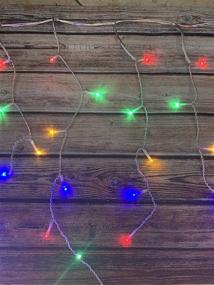 img 1 attached to 🎄 Multicolor 224 LED Christmas Icicle Lights: Perfect for Indoor & Outdoor Decorations, Christmas Events, Tree, Eaves & More