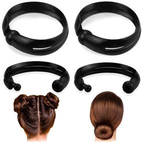 img 4 attached to 💇 QMSILR 2-Pack Hair Braiding Tool Set - Magic Hair Sticks Holder, Bun Shapers Ponytail Maker, Braid Accessories for Hair Styling - DIY Hair Tools for Women, Girls, Hairdresser Kits