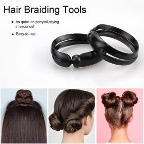 img 1 attached to 💇 QMSILR 2-Pack Hair Braiding Tool Set - Magic Hair Sticks Holder, Bun Shapers Ponytail Maker, Braid Accessories for Hair Styling - DIY Hair Tools for Women, Girls, Hairdresser Kits