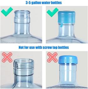 img 1 attached to 💦 Water Jug Cap Set: 40 Pcs Anti Splash, Non Spill 3&5 Gallon Bottle Caps + Handle - Leak Free, Reusable 55mm Screw Top Caps