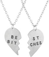 ❤️ lux accessories bff forever heart pendant charm necklaces for best friends - valentine's day gift (2pc) logo