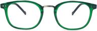 👓 in style eyes modern oval reading glasses - emerald, 2.0x magnification logo