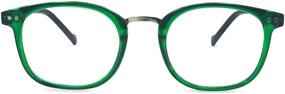 img 4 attached to 👓 In Style Eyes Modern Oval Reading Glasses - Emerald, 2.0x Magnification