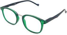 img 1 attached to 👓 In Style Eyes Modern Oval Reading Glasses - Emerald, 2.0x Magnification