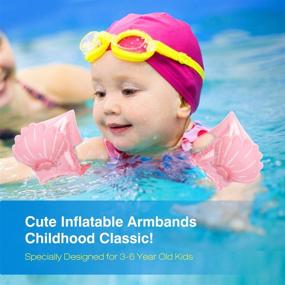 img 3 attached to 🏊 MoKo Inflatable Swim Floater Sleeves for Kids: Cartoon Armbands for Pool Water Sports, Swim Training Aids
