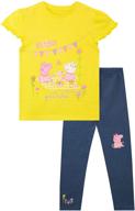 🐷 girls' peppa pig top & leggings set logo
