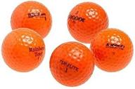 48 pack of optic orange mixed recycled golf balls by various brands - complete with mesh bag for easy storage логотип