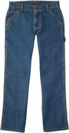 👖 carhartt boys' washed dungaree pants: lined and unlined - top-quality comfort for young explorers logo