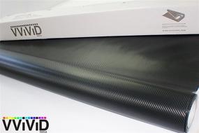 img 1 attached to 🚘 5ft x 1ft VViViD XPO Car Wrap Vinyl Roll with Air Release Technology - Black Carbon Fiber