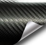 🚘 5ft x 1ft vvivid xpo car wrap vinyl roll with air release technology - black carbon fiber logo