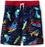 🩳 lands' end boys print swim trunks: stylish summer essentials for boys logo