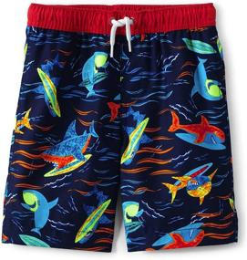 img 4 attached to 🩳 Lands' End Boys Print Swim Trunks: Stylish Summer Essentials for Boys