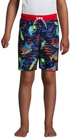 img 2 attached to 🩳 Lands' End Boys Print Swim Trunks: Stylish Summer Essentials for Boys