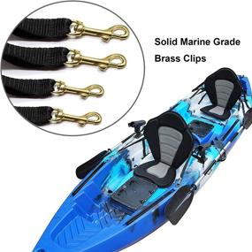 img 3 attached to 🛶 Deluxe Padded Kayak Seat 2-Pack with Detachable Storage Bag - Comfortable Sit On Top Cushioned Back Support SUP Paddle Board Seats - 4 Adjustable Straps for Kayaking, Canoeing, Rafting, and Fishing