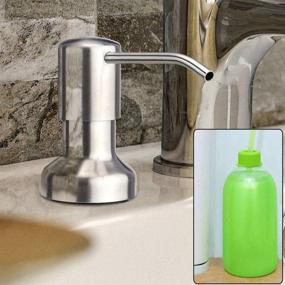 img 1 attached to 🧼 Kitchen Sink Soap Dispenser with Extension Tube Kit - Stainless Steel, 39 Inches Tube Directly Connects to Soap Bottle, Large Capacity Liquid Soap Bottle (Brushed Nickel)