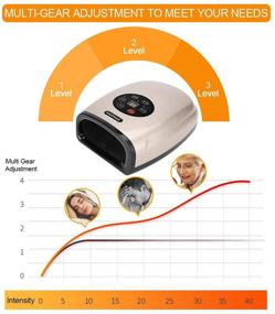 img 3 attached to 👐 Cordless Electric Hand Massager with Compression - 3 Pressure Levels for Therapy, Rechargeable Hand Massager Machine for Arthritis, Pain Relief, Carpal Tunnel, and Finger Numbness