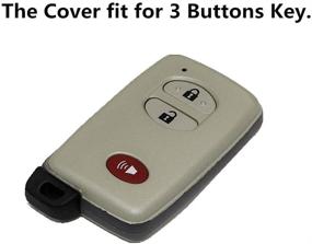 img 1 attached to Black And Navy Blue Silicone Rubber Remote Key Cover Holder Key Fob Skin Cover For 4Runner Venza Avalon Land Cruiser Camry