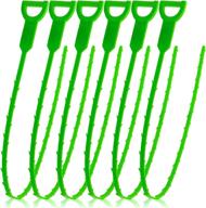 🔌 enthun 6 pack 25 inch hair clog remover tool - green drain cleaning tool for sinks, tubs & showers - drain auger hair cleaner tool logo