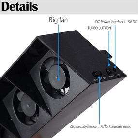 img 1 attached to 🎮 PS4 Cooling Fan: Linkstyle USB External Cooler with 5 Fan Turbo, Temperature Control Cooling Fans for Sony Playstation Gaming Console