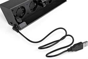 img 2 attached to 🎮 PS4 Cooling Fan: Linkstyle USB External Cooler with 5 Fan Turbo, Temperature Control Cooling Fans for Sony Playstation Gaming Console