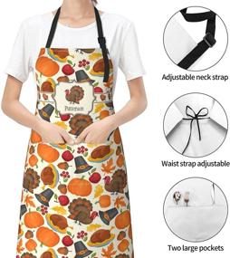 img 3 attached to Bib Apron Waterdrop Resistant Thanksgiving