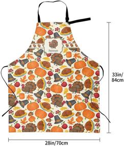 img 1 attached to Bib Apron Waterdrop Resistant Thanksgiving