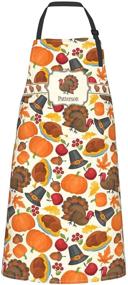 img 4 attached to Bib Apron Waterdrop Resistant Thanksgiving