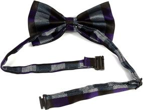 img 1 attached to LilMents Set of 12 Adjustable Pre-Tied Bow Neckties for Boys - Mixed Designs