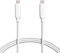 высокоскоростной кабель usb-c3.1 gen1 на usb-c мощностью 60 вт от amazon basics - длина 3 фута, белый: быстрая зарядка и передача данных. логотип