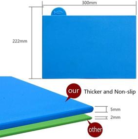 img 3 attached to 🎁 Christmas Gift: Set of Index Color-Coded Cutting Boards with Holder | Dishwasher Safe | Kitchen Plastic