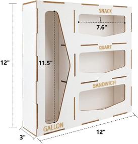 img 2 attached to 🔲 GoHoKi Wooden Ziplock Bag Storage Organizer: Convenient Solution for Drawer, Laser Printed Ziploc Food Sandwich Storage Bag Holder, Dispenser for Sandwich Gallon, Snack, Quart Baggies