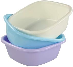 img 4 attached to 🧽 Yubin 8 Quart Plastic Wash Basin, Small Dish Pan, 3 Pack: Efficient Cleaning Solution for Everyday Use