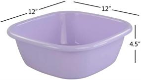 img 3 attached to 🧽 Yubin 8 Quart Plastic Wash Basin, Small Dish Pan, 3 Pack: Efficient Cleaning Solution for Everyday Use