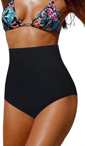 img 4 attached to 👙 Upopby Waisted Swimsuit Bottoms: Control, Fashion, and Comfort in Women's Clothing and Swimwear