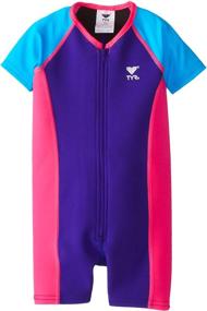 img 1 attached to Stay Warm and Active with TYR Sport Girls' Solid Thermal for Toddlers and Little Big Kids