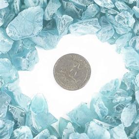 img 2 attached to CYS EXCEL Frosted Light Blue Sea Glass (4 LBS, Approx. 6 Cups) - Vase Filler and Aquarium Nautical Decor for Art Crafts - Multiple Color Options