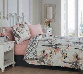 img 4 attached to 🛏️ Cherie Comforter Set Queen, Coral by Avondale Manor - 8-piece