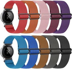 img 4 attached to 📱 ShuYo 20mm Nylon Sport Quick Release Replacement Band for Samsung Galaxy Watch 42mm/Active2 44mm 40mm/Gear Sport/Gear S2 Classic/Garmin Vivoactive 3/Forerunner 645/Ticwatch - 10 Pack