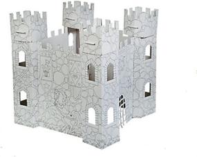 img 2 attached to 🏰 Colorable Cardboard Castle Playhouse - 1 Piece