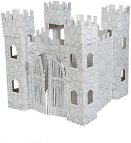 img 3 attached to 🏰 Colorable Cardboard Castle Playhouse - 1 Piece