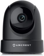 📷 камера amcrest 4mp ultrahd для внутреннего помещения с wifi: улучшенная ip-камера с функциями поворот/наклон, двухсторонняя аудиосвязь, ночное видение, удаленный просмотр, двухдиапазонный 5 ггц / 2,4 ггц, 4 мегапикселя @ ~ 20fps, широкий угол обзора 120° - ip4m-1051b (черный) логотип