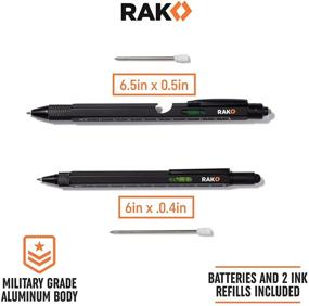 img 1 attached to RAK Multi-Tool 2-Piece Pen Set - LED Light, Touchscreen 🛠️ Stylus, Ruler, Level, Bottle Opener, Phillips Screwdriver, Flathead, and Ballpoint Pen