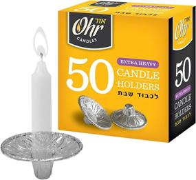 img 4 attached to 🕯️ OHR Extra Heavy Disposable Aluminium Foil Candle Holder, Drip Cup Bobeches - Pack of 50: Premium Quality Candle Protectors for Drip-Free Experience