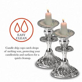 img 3 attached to 🕯️ OHR Extra Heavy Disposable Aluminium Foil Candle Holder, Drip Cup Bobeches - Pack of 50: Premium Quality Candle Protectors for Drip-Free Experience