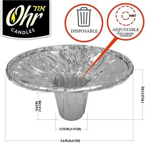 img 2 attached to 🕯️ OHR Extra Heavy Disposable Aluminium Foil Candle Holder, Drip Cup Bobeches - Pack of 50: Premium Quality Candle Protectors for Drip-Free Experience